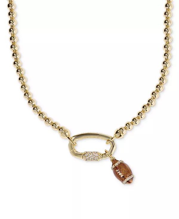 

Металлическое ожерелье с футбольной символикой Kendra Scott, gold