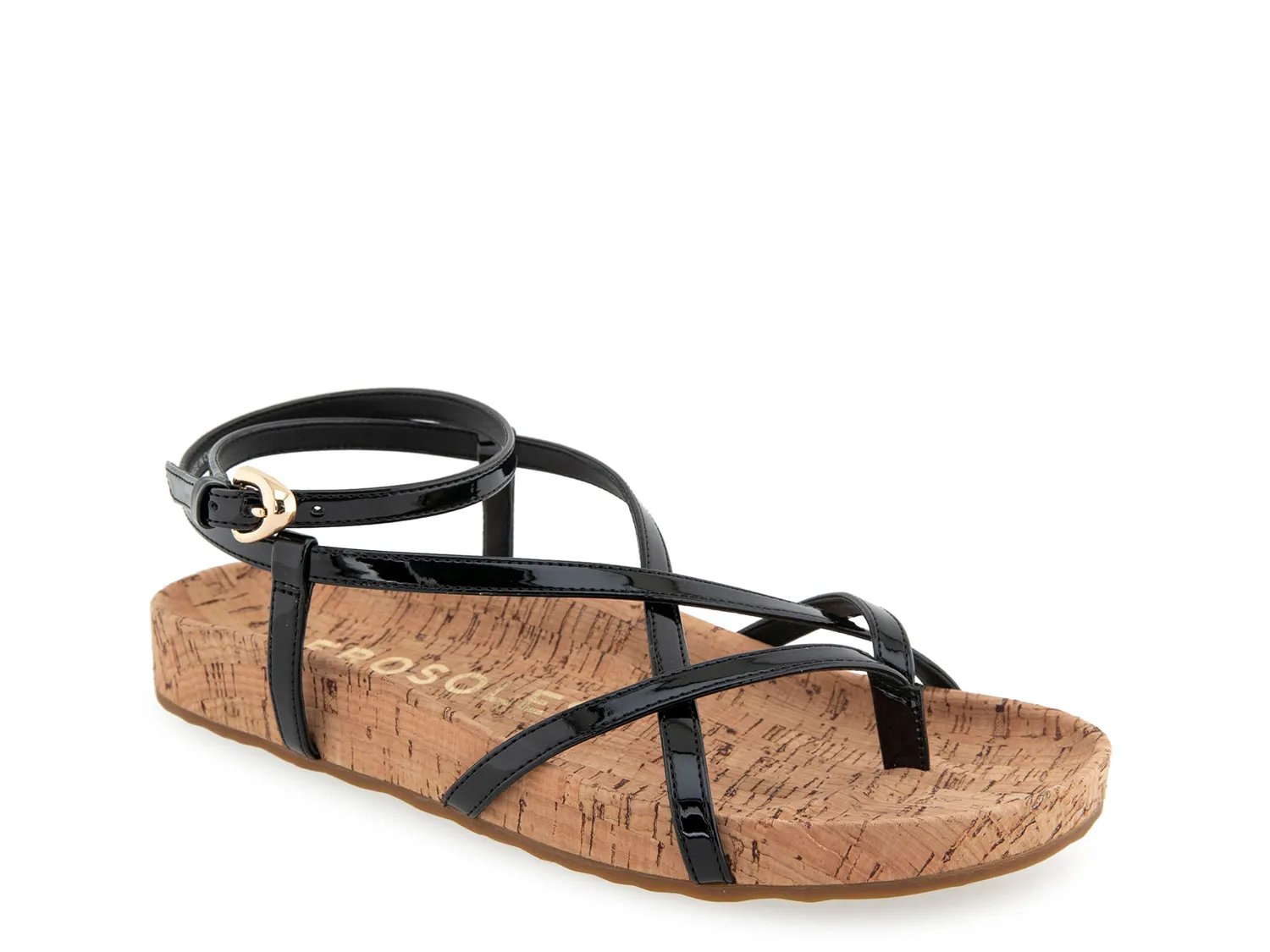 Сандалии Aerosoles Leera Platform Sandal, Black Patent