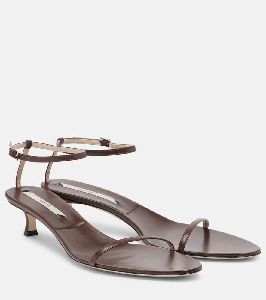 Кожаные сандалии Double Strap 35 Christen, Forest Brown