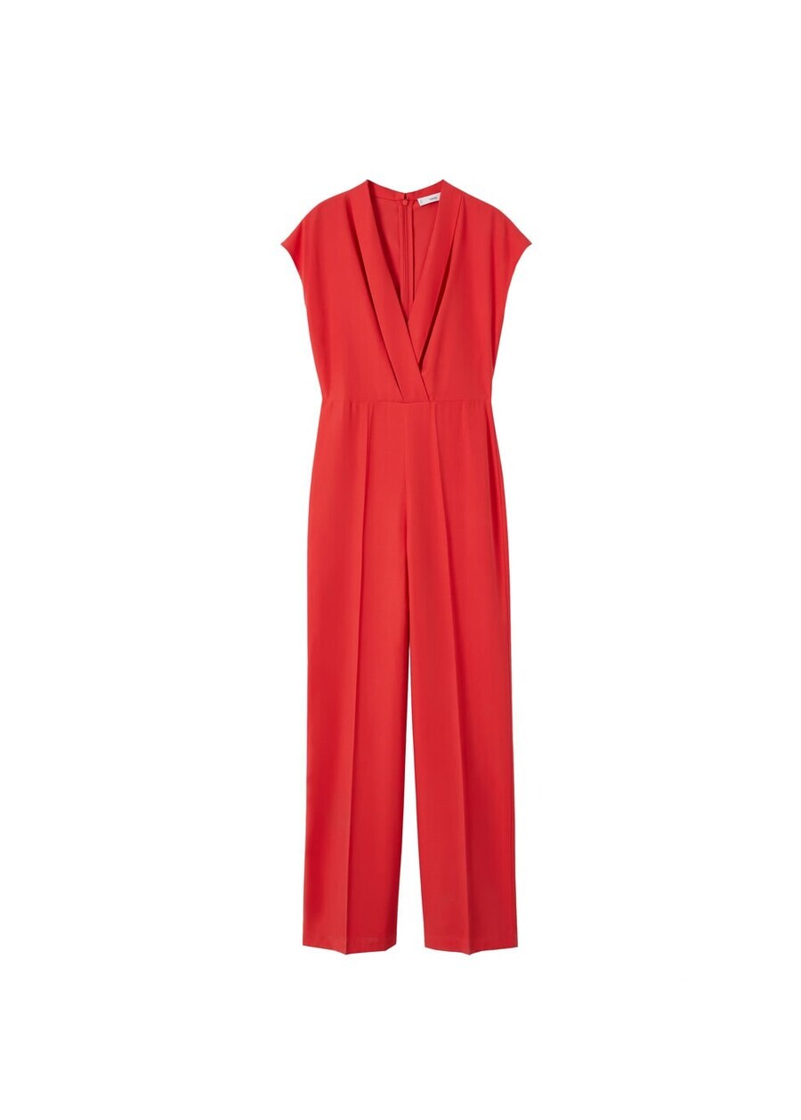 

Комбинезон MANGO Jumpsuit roka, красный