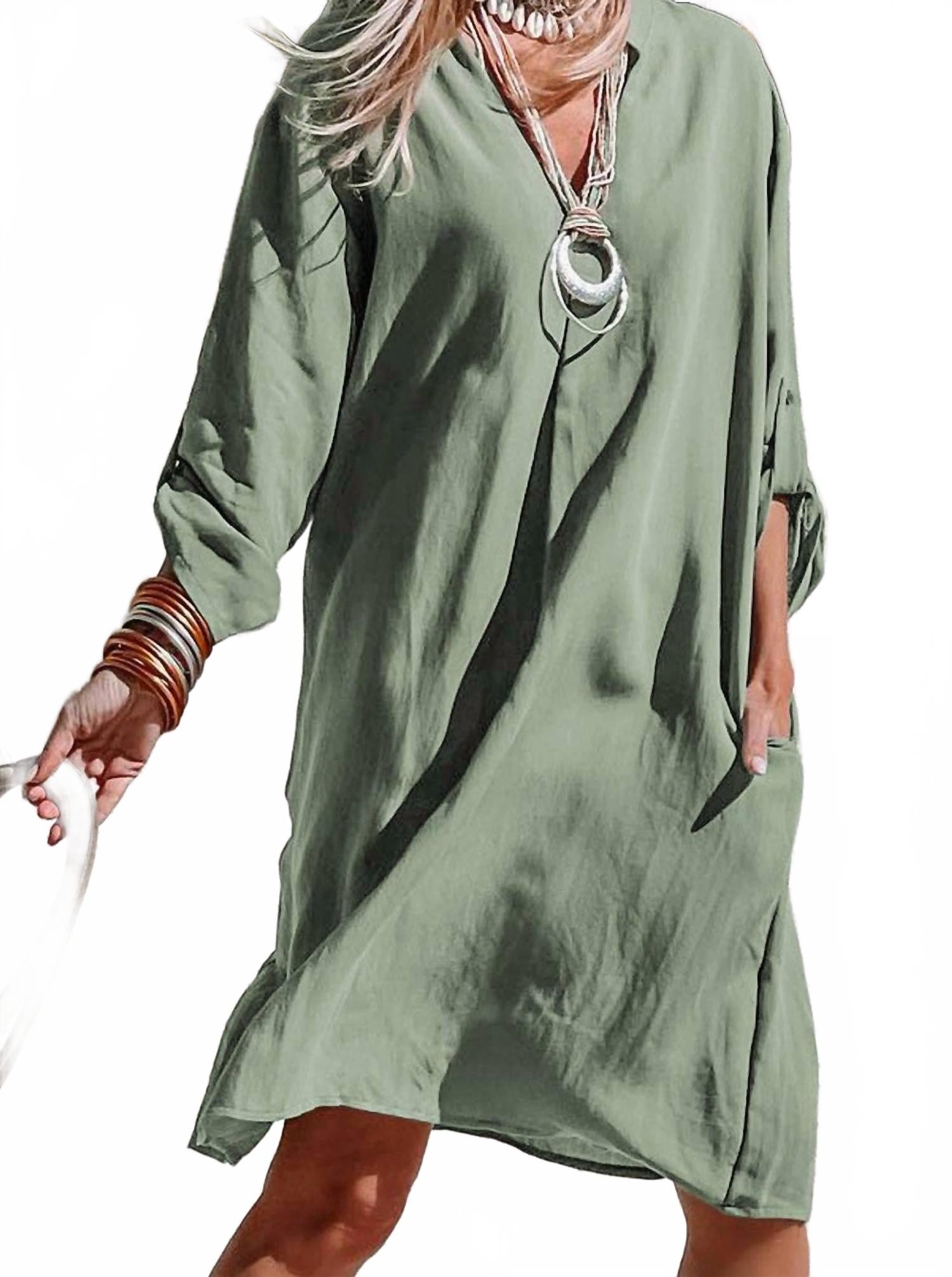 

Необычное повседневное мини-платье зеленого цвета Full Time Purchase, зеленый