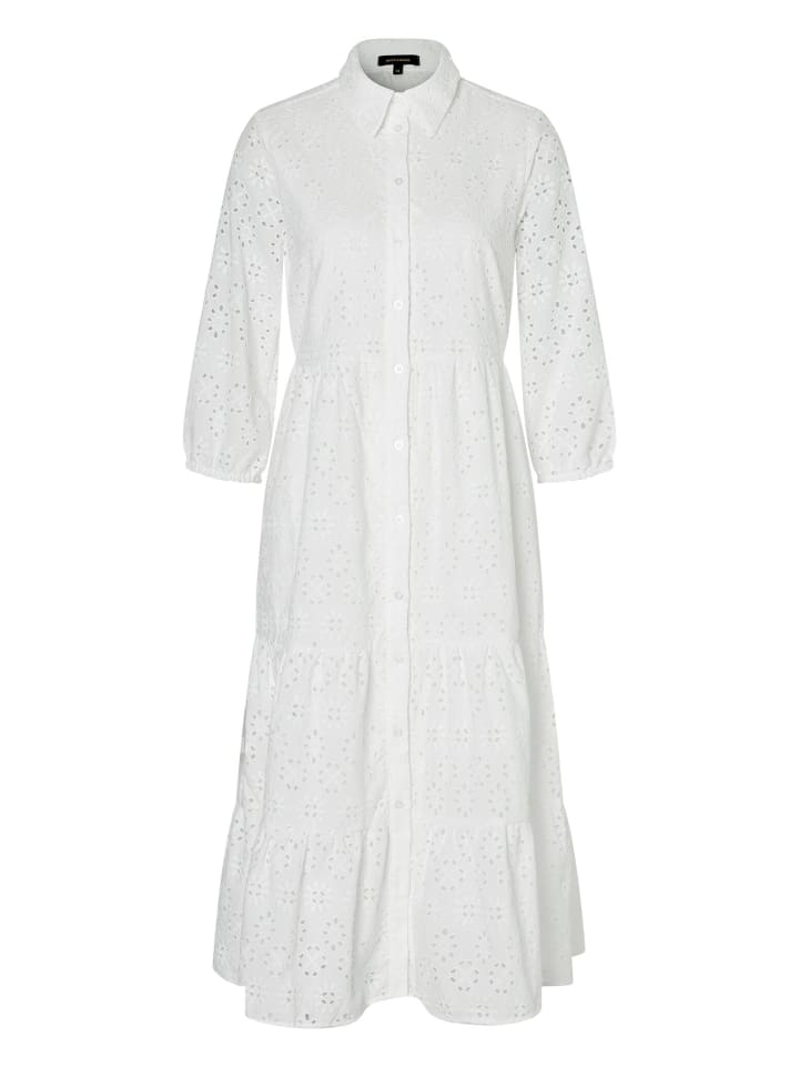 

Платье макси с ажурным кружевом белого цвета More & More