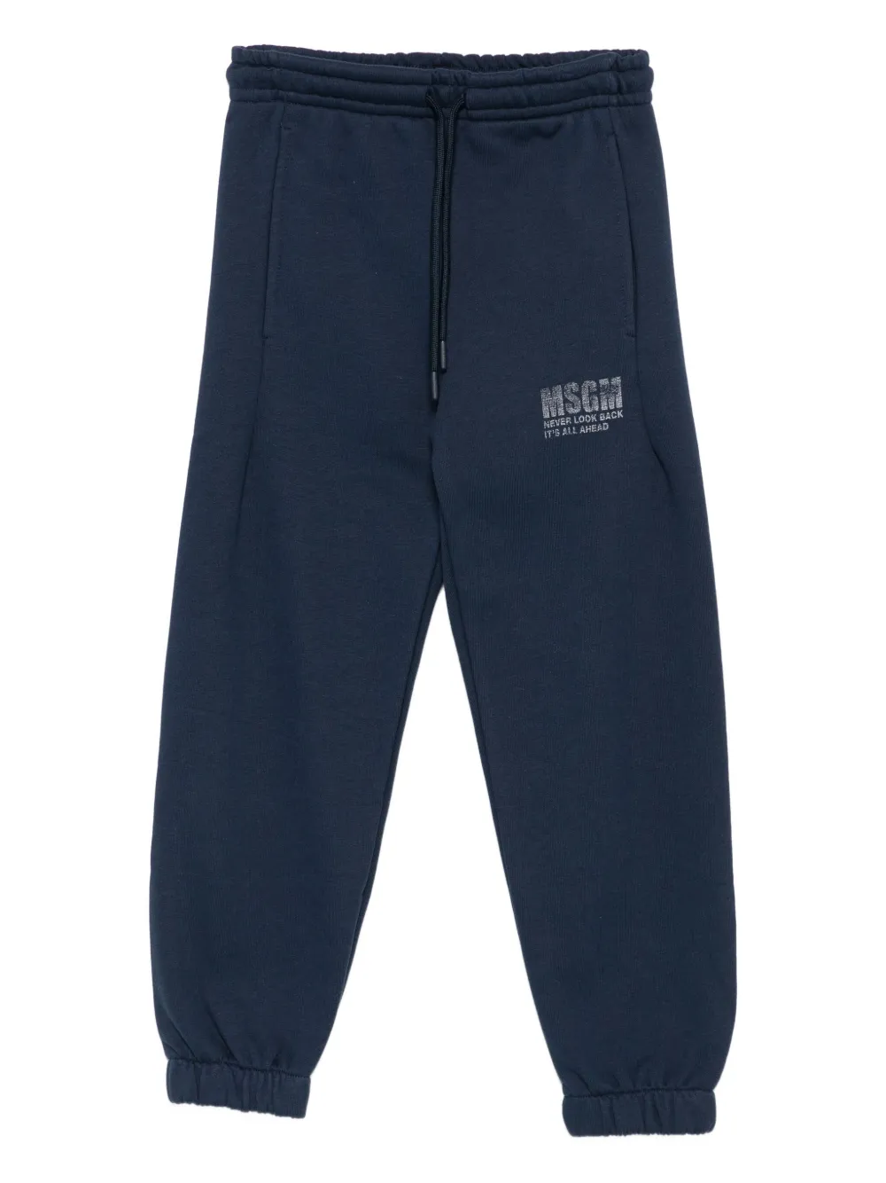 

Спортивные брюки из хлопка с логотипом MSGM Kids, синий