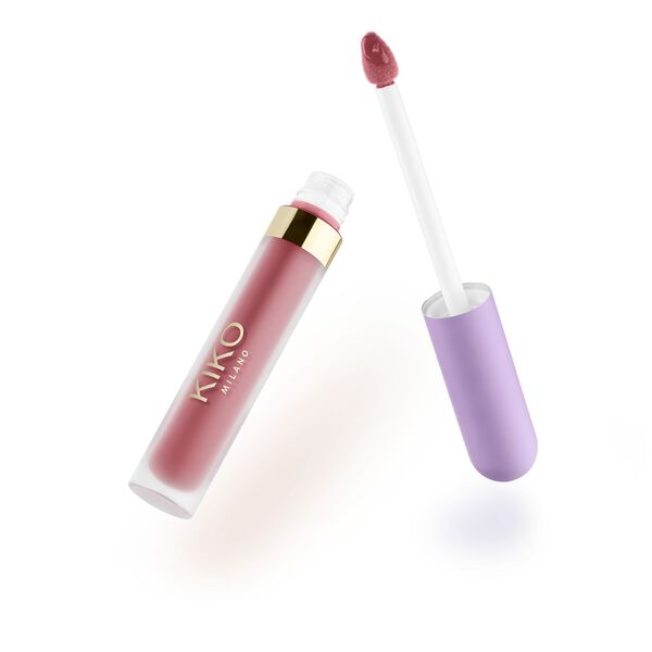 Тонированный мусс для губ с матовым финишем 04 magic mauve, 3 мл Kiko Milano Dreamphoria tint me softly lip mousse, цвет 04 magical mauve — фото 3