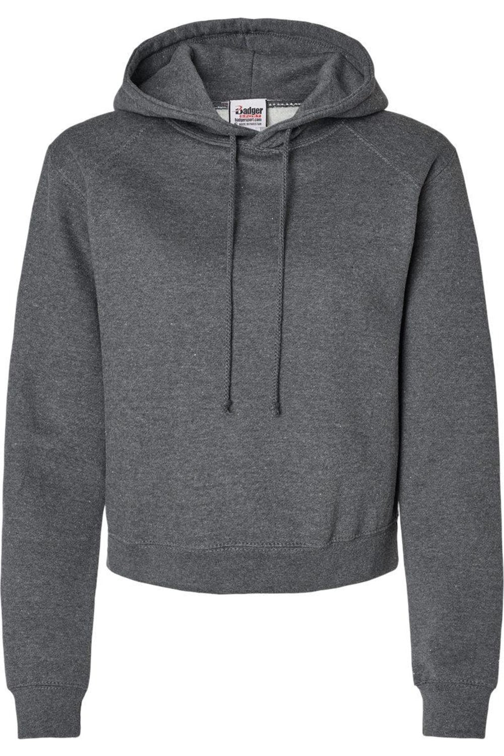 

Женская укороченная толстовка с капюшоном Badger, цвет charcoal