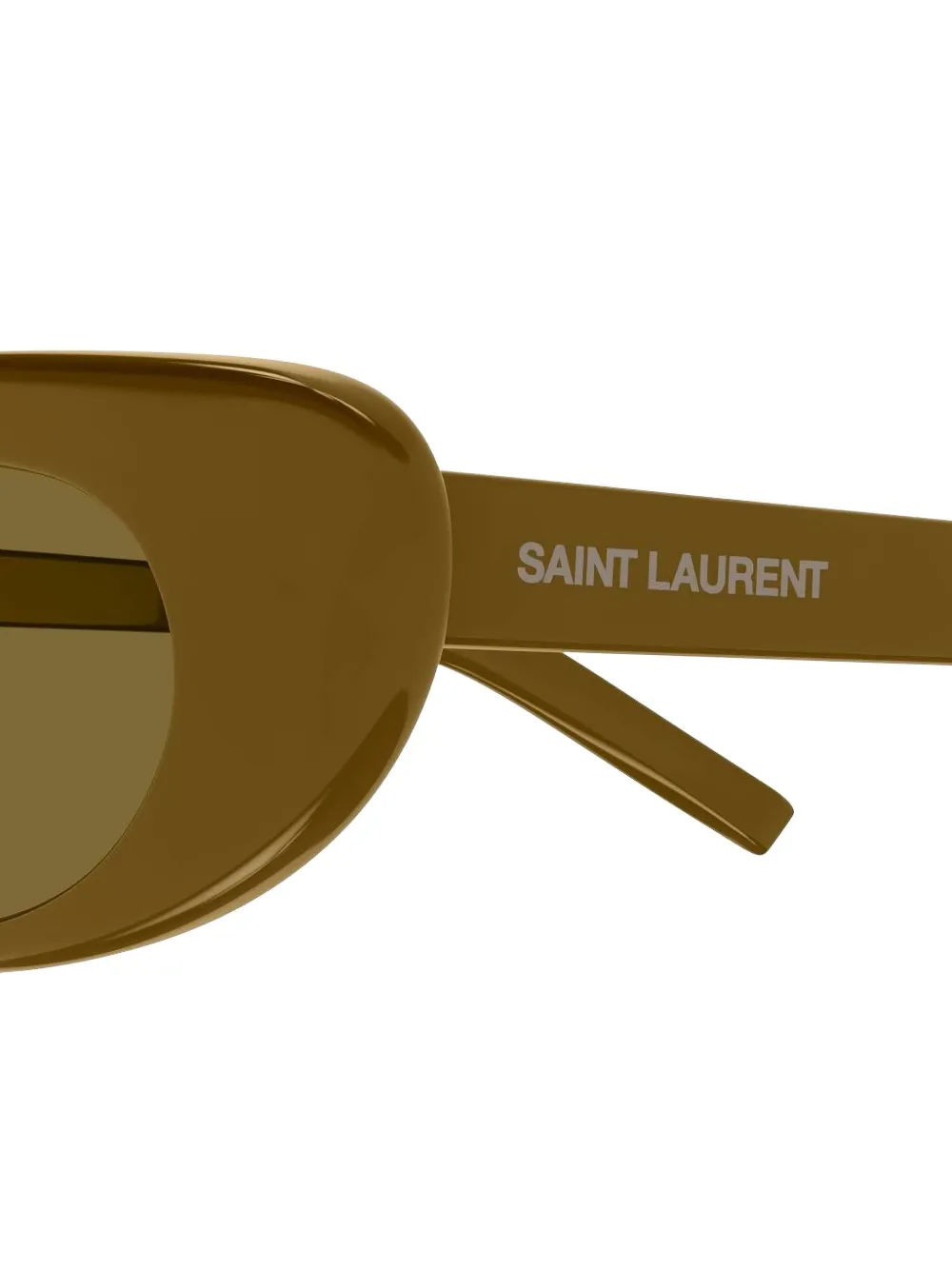 Солнцезащитные очки в овальной оправе Saint Laurent, зеленый — фото 3
