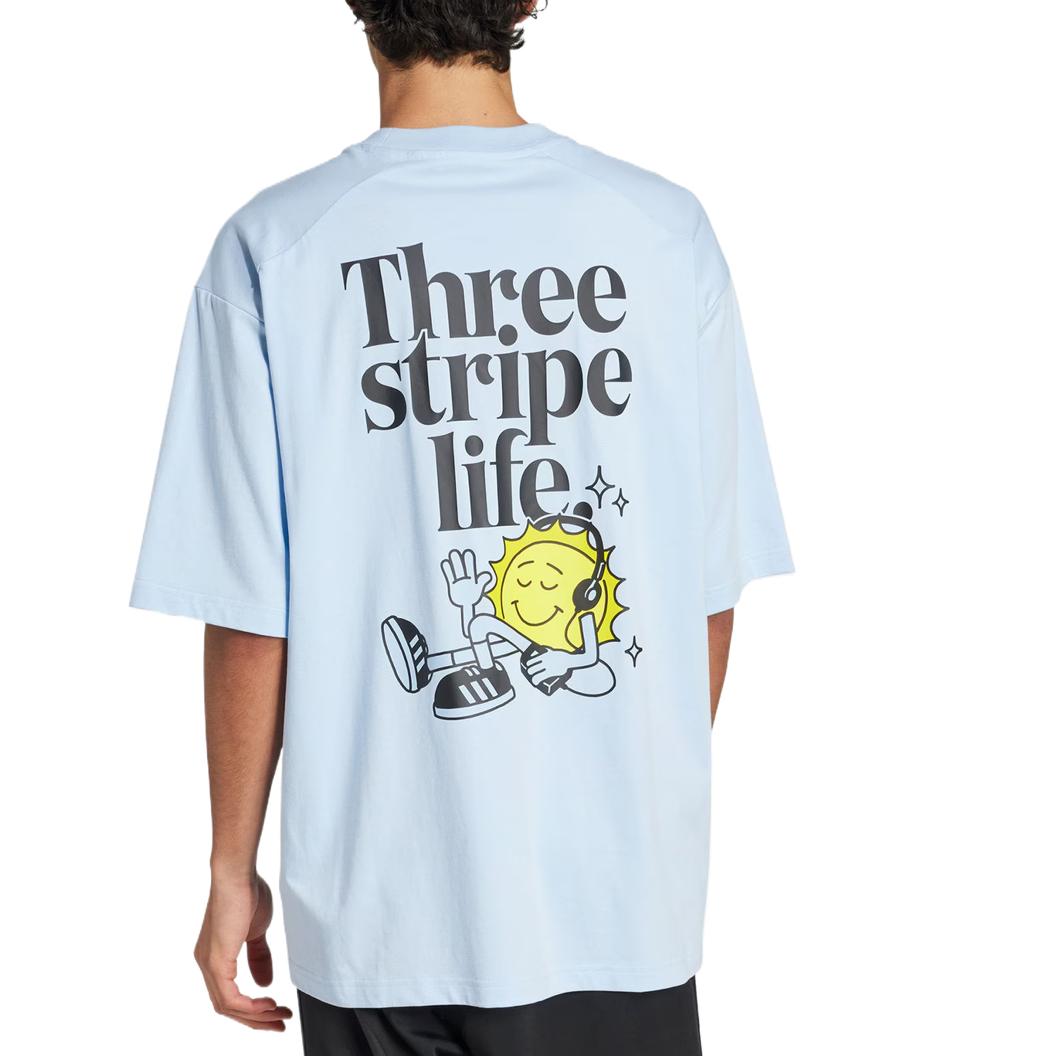 Adidas Футболка Positivity Sun Graphic T Shirt Unisex Light Blue — фото 4