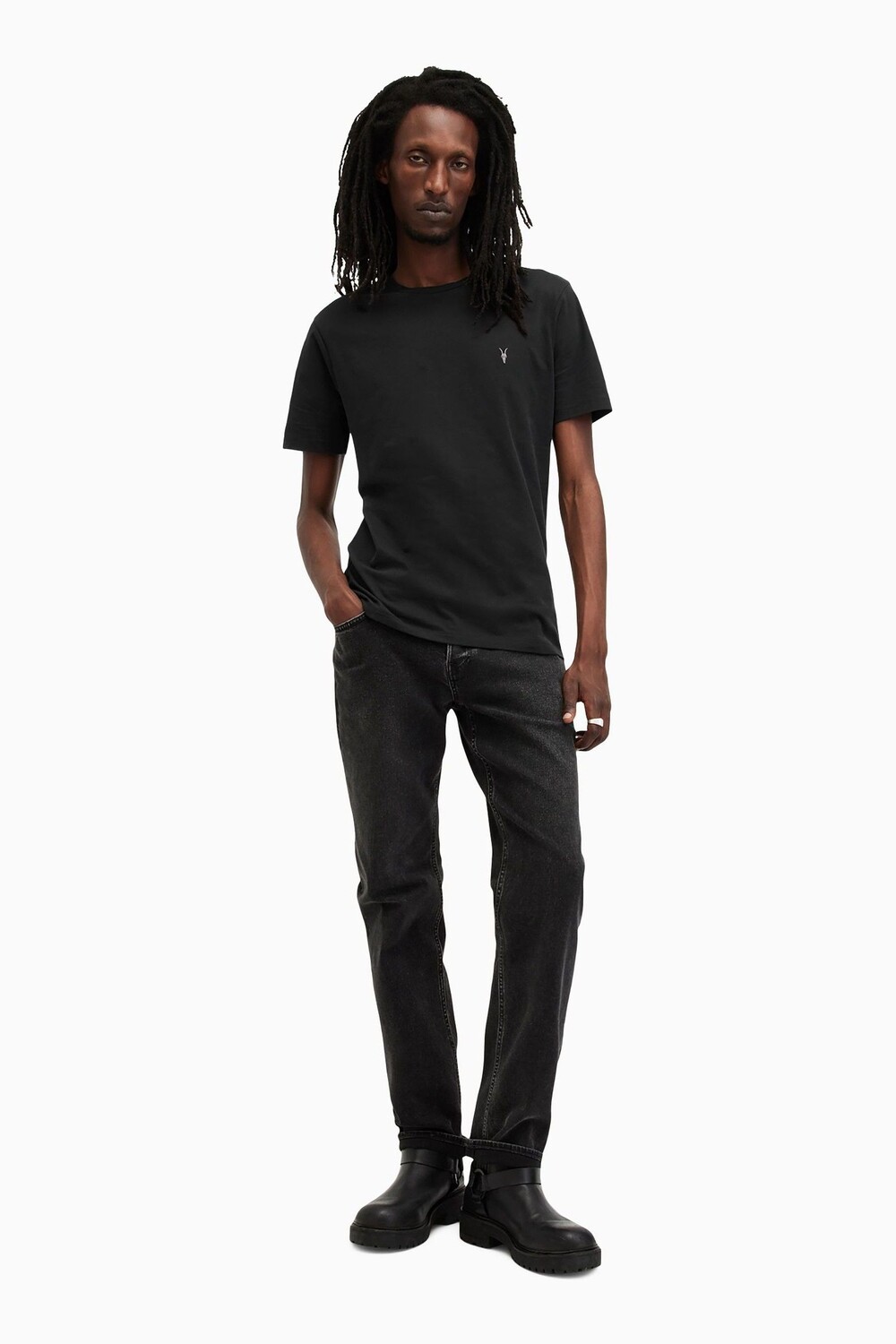 Футболка Allsaints brace с короткими рукавами и круглым вырезом, 3 шт в упаковке All Saints, черный — фото 3