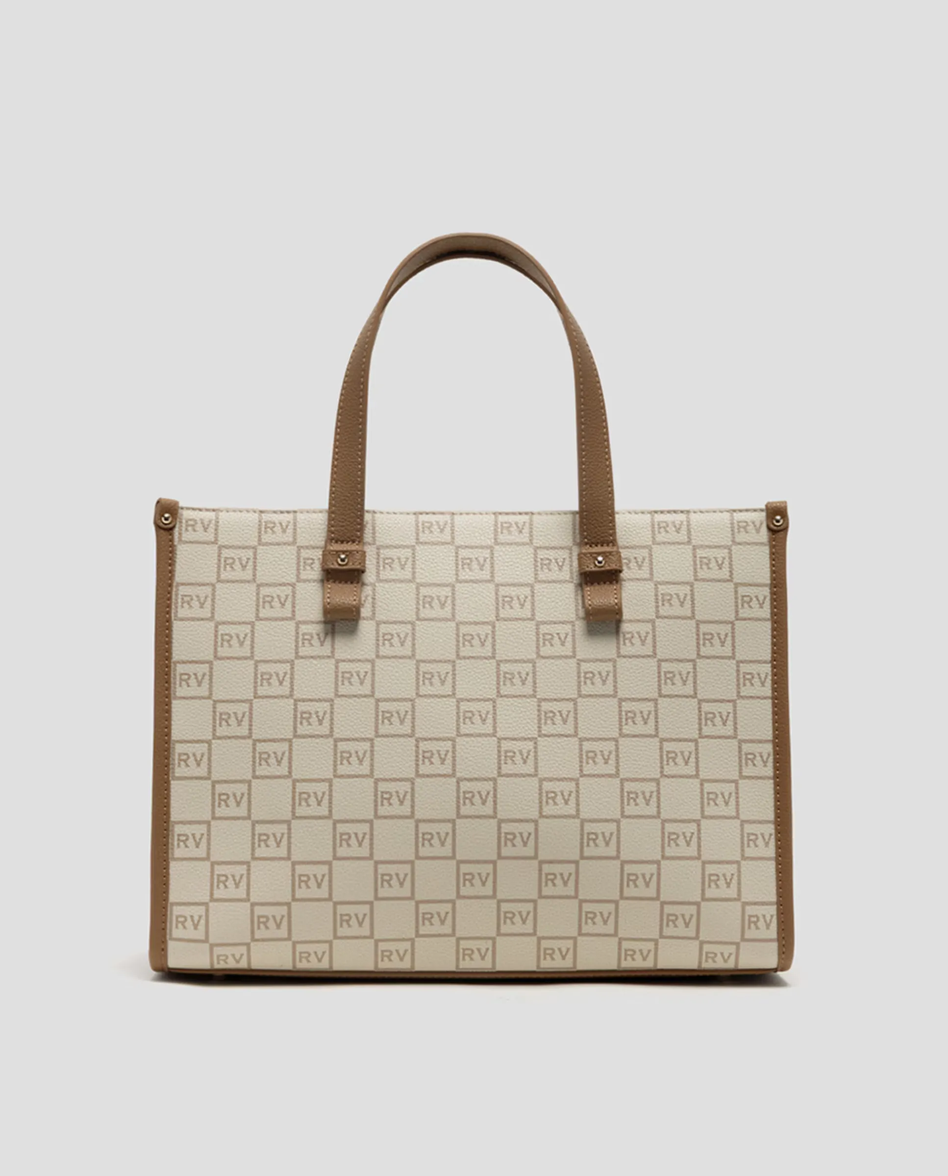 

Женская сумка Gala Satchel Maxi из кожи с логотипами Roberto Verino, бежевый