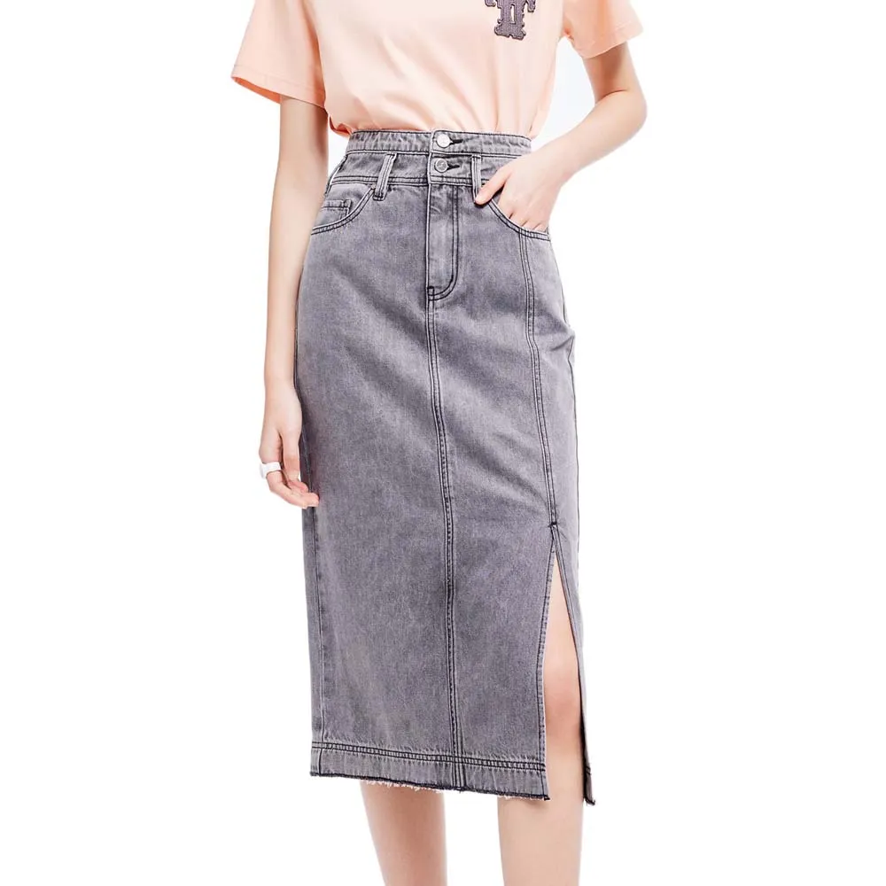 

Юбка Lily Chic denim skirt, серый