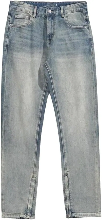 Джинсы прямого кроя со split hem, 69