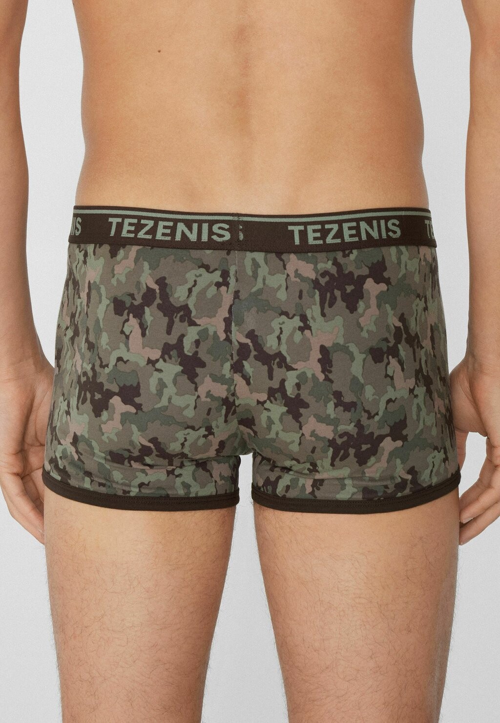

Брюки AUS BEDRUCKTER MIT KONTRAST KANTEN UND LOGO Tezenis, темно-коричневый