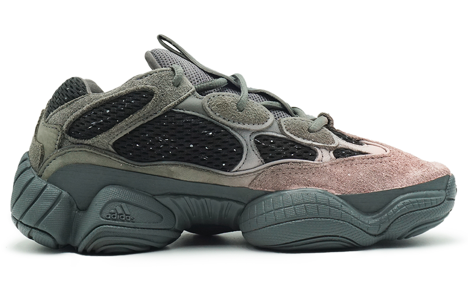 Adidas Originals Yeezy 500 Low top Chunky Sneakers Unisex серые розовые белые — фото 4