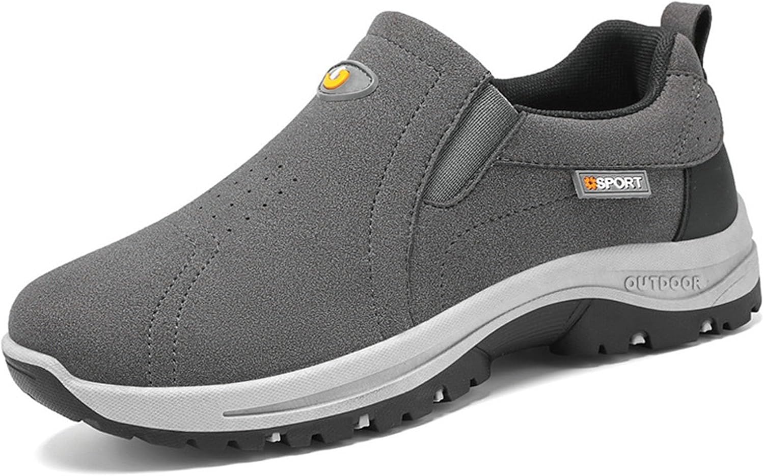 

Ортопедические кроссовки без шнурков для мужчин, удобная обувь для ходьбы, легкая, нескользящая, повседневная спортивная обувь Generic, серый