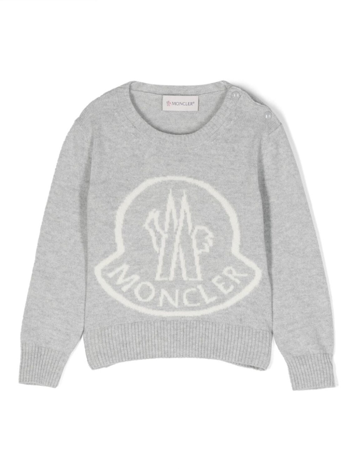 

Moncler Enfant джемпер с логотипом, серый