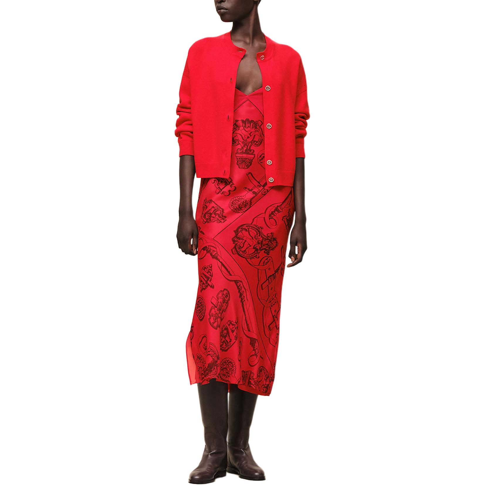 

Свитер из кашемира SS26 для женщин HERMES, amazon красный