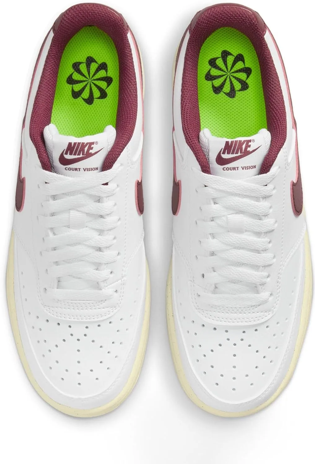 Мужские баскетбольные кроссовки Nike Court Vision Low, белый/красный/золотой — фото 4