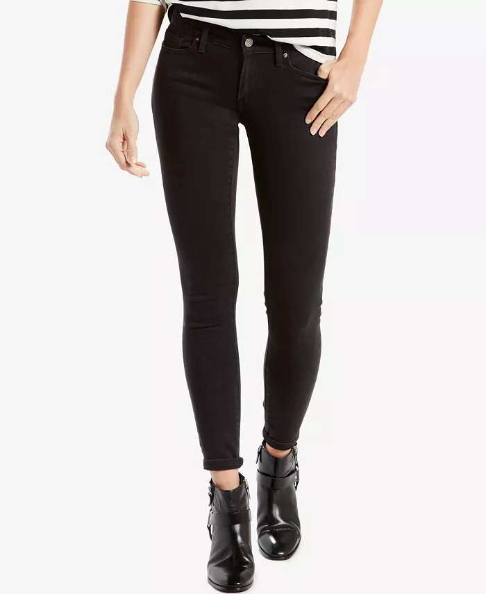 

Женские джинсы 711 Mid Rise Stretch Skinny Levi's, черный