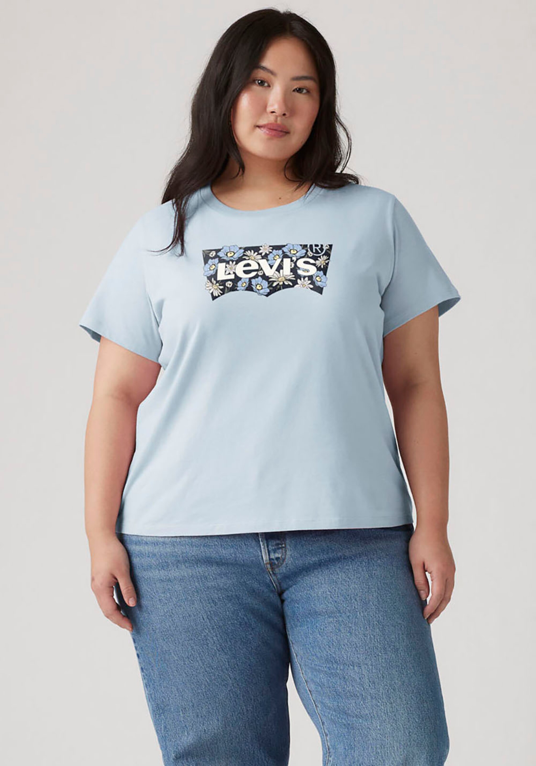 Levi's Plus Футболка 'Perfect' в цвете Marine Blue, Light Blue — фото 2
