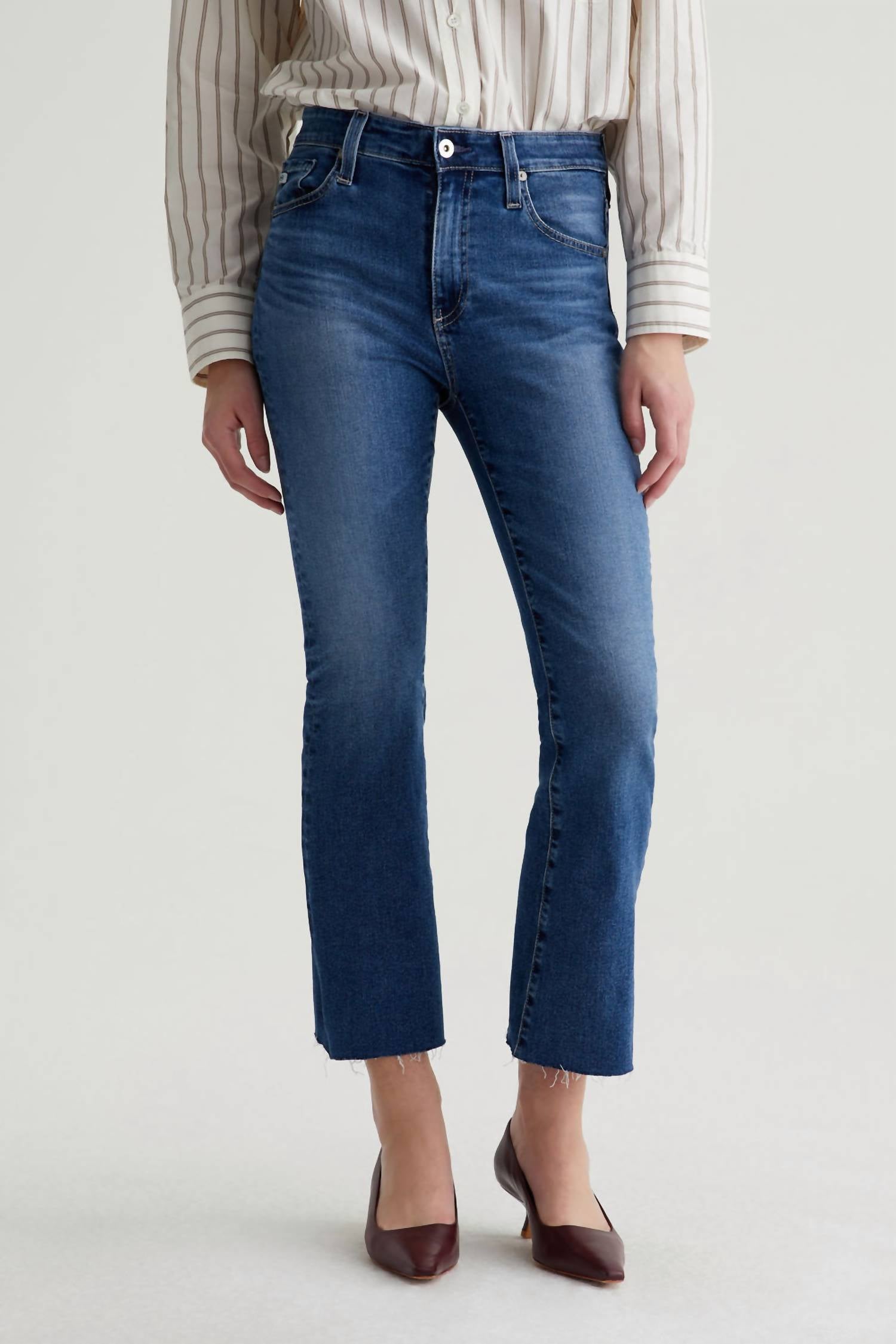 

Укороченные джинсы Farrah Boot Crop в люцерне AG Jeans, цвет lucerne