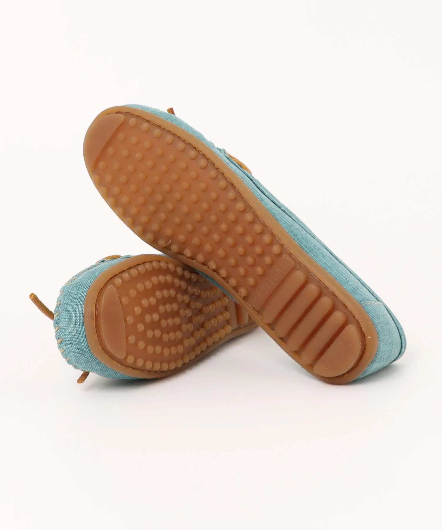 Женские мокасины Minnetonka CANVAS MOC небесно-голубые — фото 3
