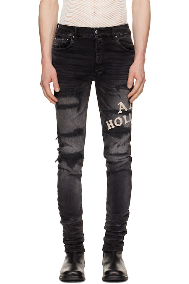 

Джинсы Amiri Hollywood с ремонтом Amiri, черный