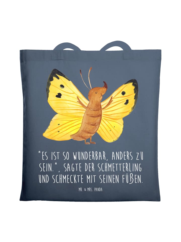 

Mr. & Mrs. Panda Сумка в виде бабочки с надписью, выполненная в индиго-синем цвете