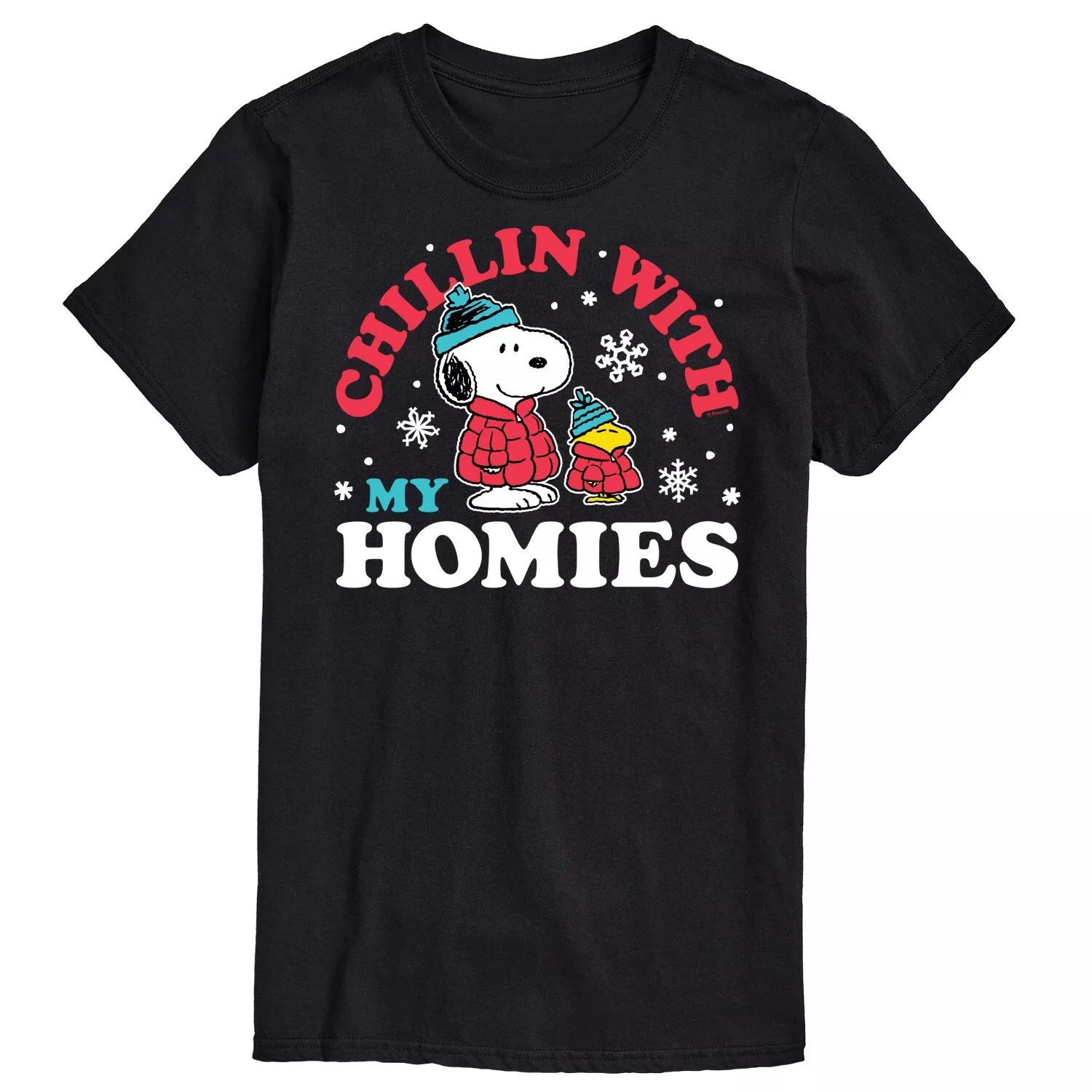 

Футболка Big & Tall Peanuts Chillin Homies Licensed Character, черный