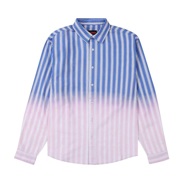 

Рубашка Pleasures Fade Button Down Long-Sleve Shirt, Blue