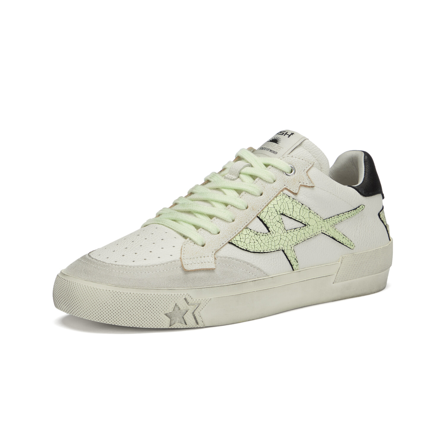 

Кроссовки ASH Skateboarding Shoes Women's Low-top White/Green/Black, белый