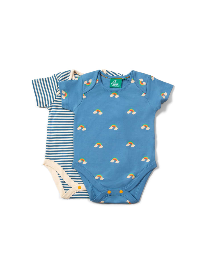 

Little Green Radicals Комплект из двух органических детских боди синего цвета