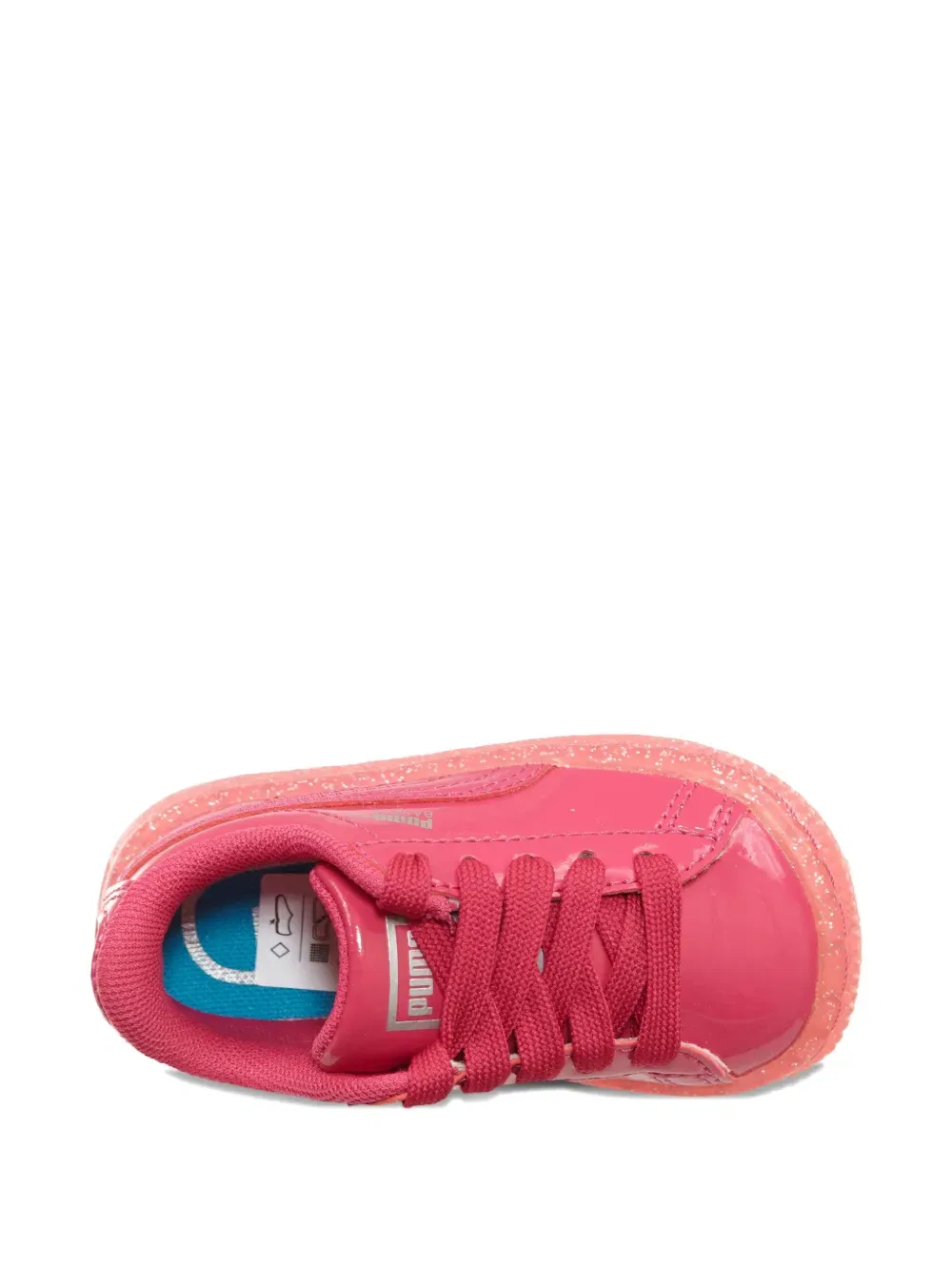 Кроссовки с лакированной подошвой в виде корзины Puma Kids, розовый — фото 2