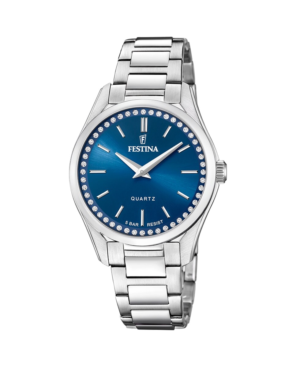 

F20583/3 Женские часы Mademoiselle из стали с синим циферблатом Festina, серебро