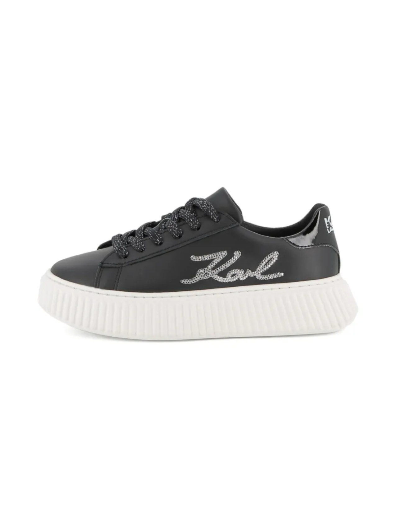 

Karl Lagerfeld Kids кроссовки со стразами, черный