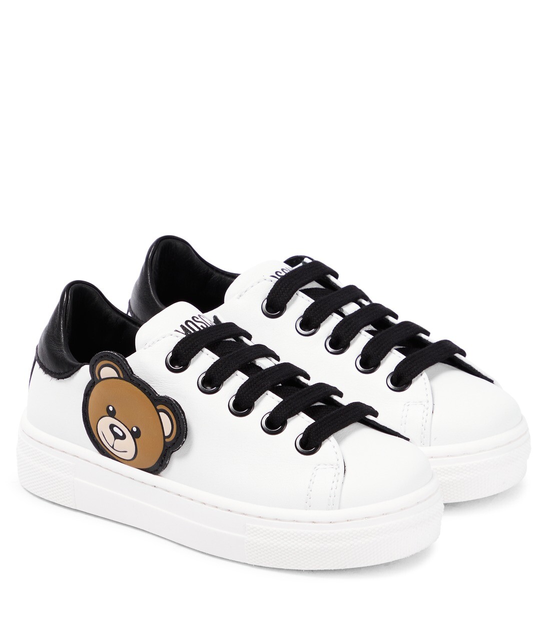 

Кожаные кроссовки Moschino, белый