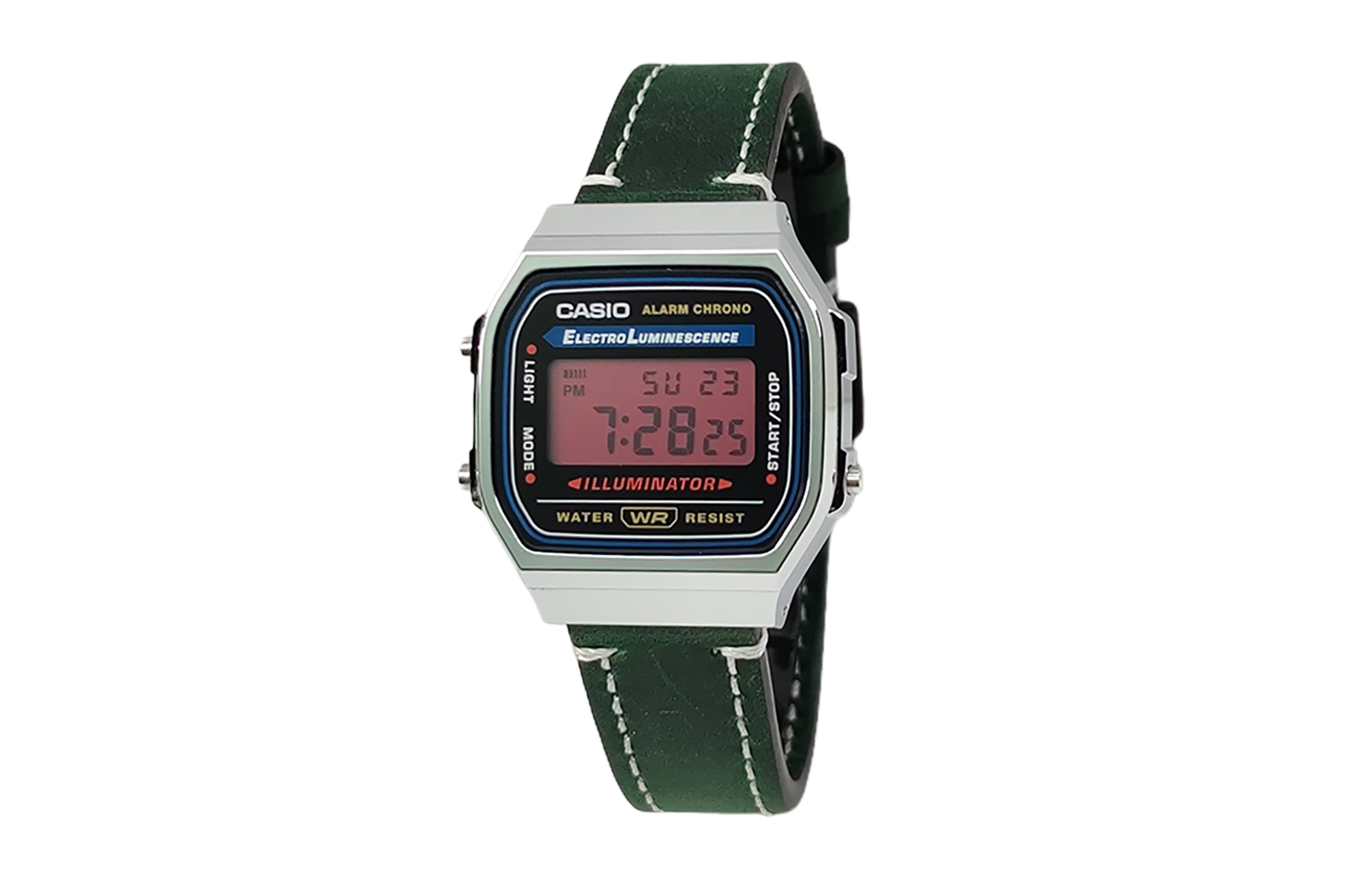 

CASIO Мужские часы Retrofit Series с кварцевым механизмом и ремешком из натуральной кожи, черный циферблат