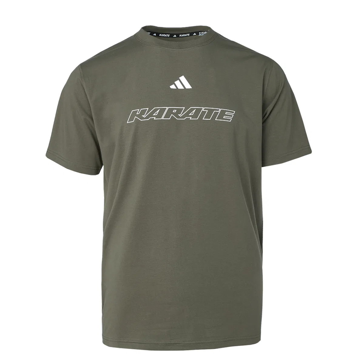 Футболка с коротким рукавом unisex Adidas, Olive Green/White