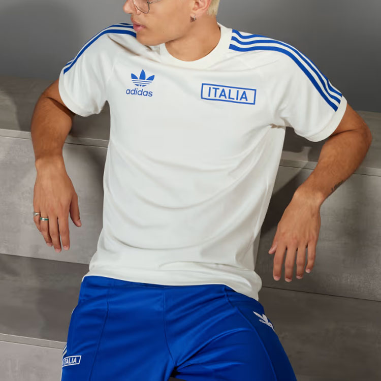 Футболка мужская сине-белая Adidas Originals — фото 4