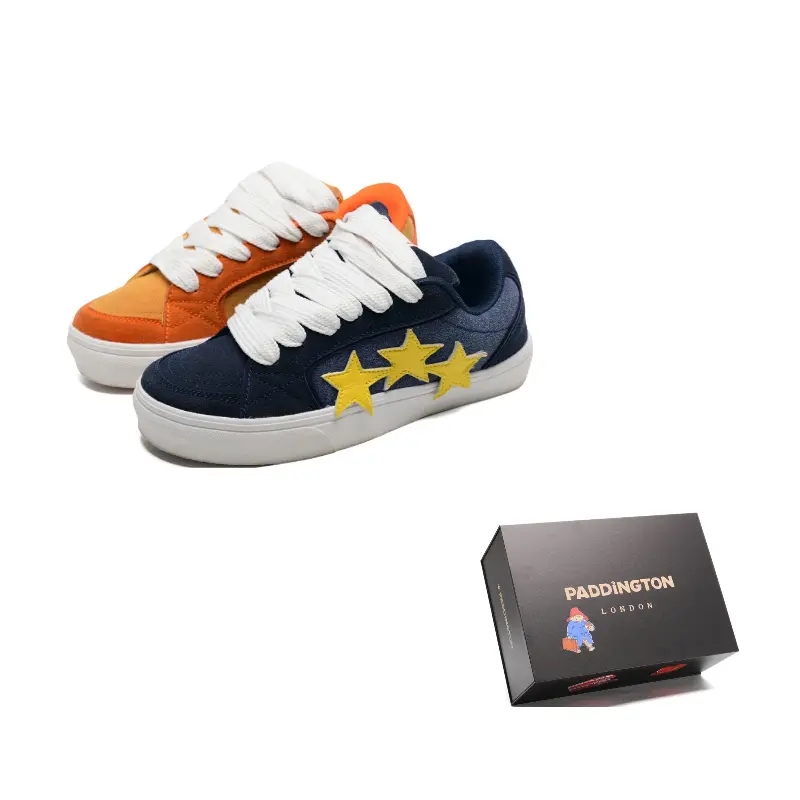 

Paddington Bears Низкие скейтерские кроссовки унисекс сине-оранжевые непарные, цвет Blue Orange Mismatched