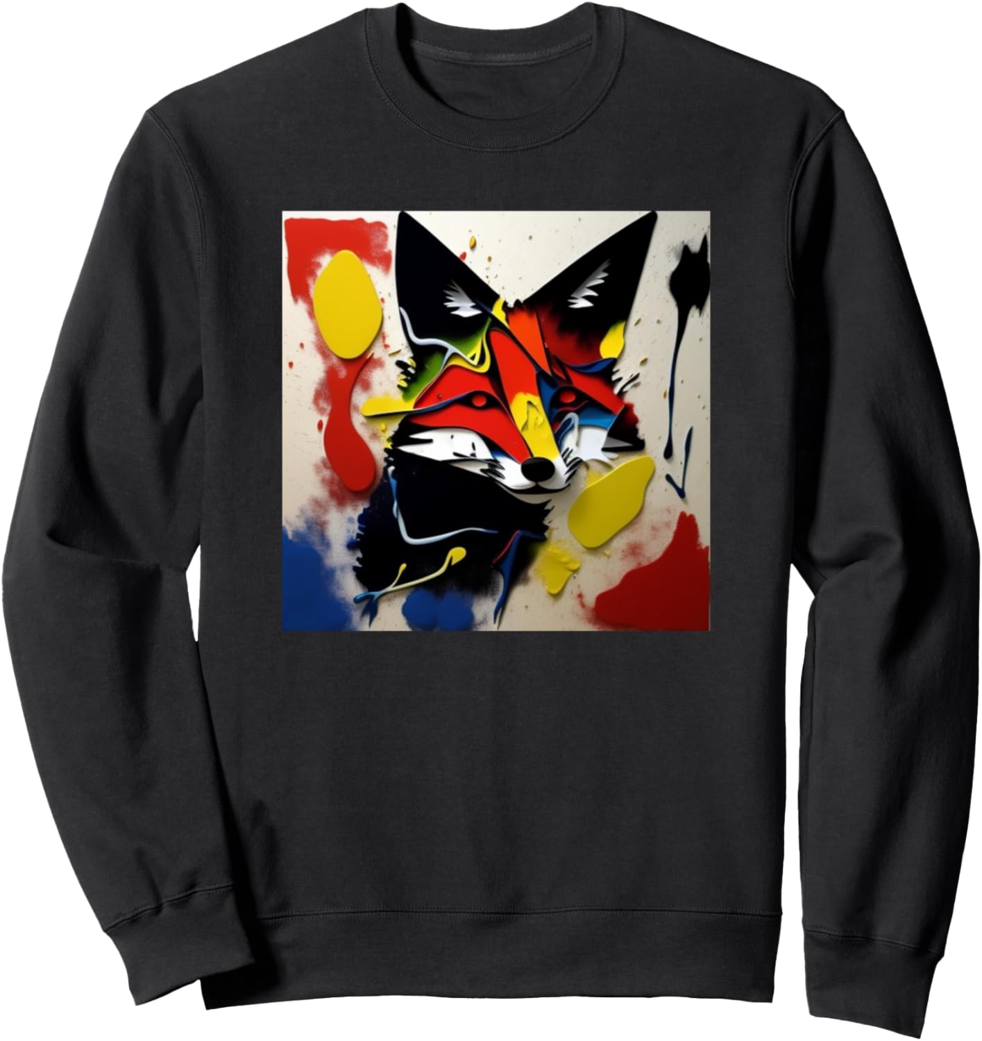 

Яркая толстовка с силуэтом лисы в стиле экспрессионизма для любителей лис Foxes Sly Animals + Women Girls Kids Men Boys Gift, черный