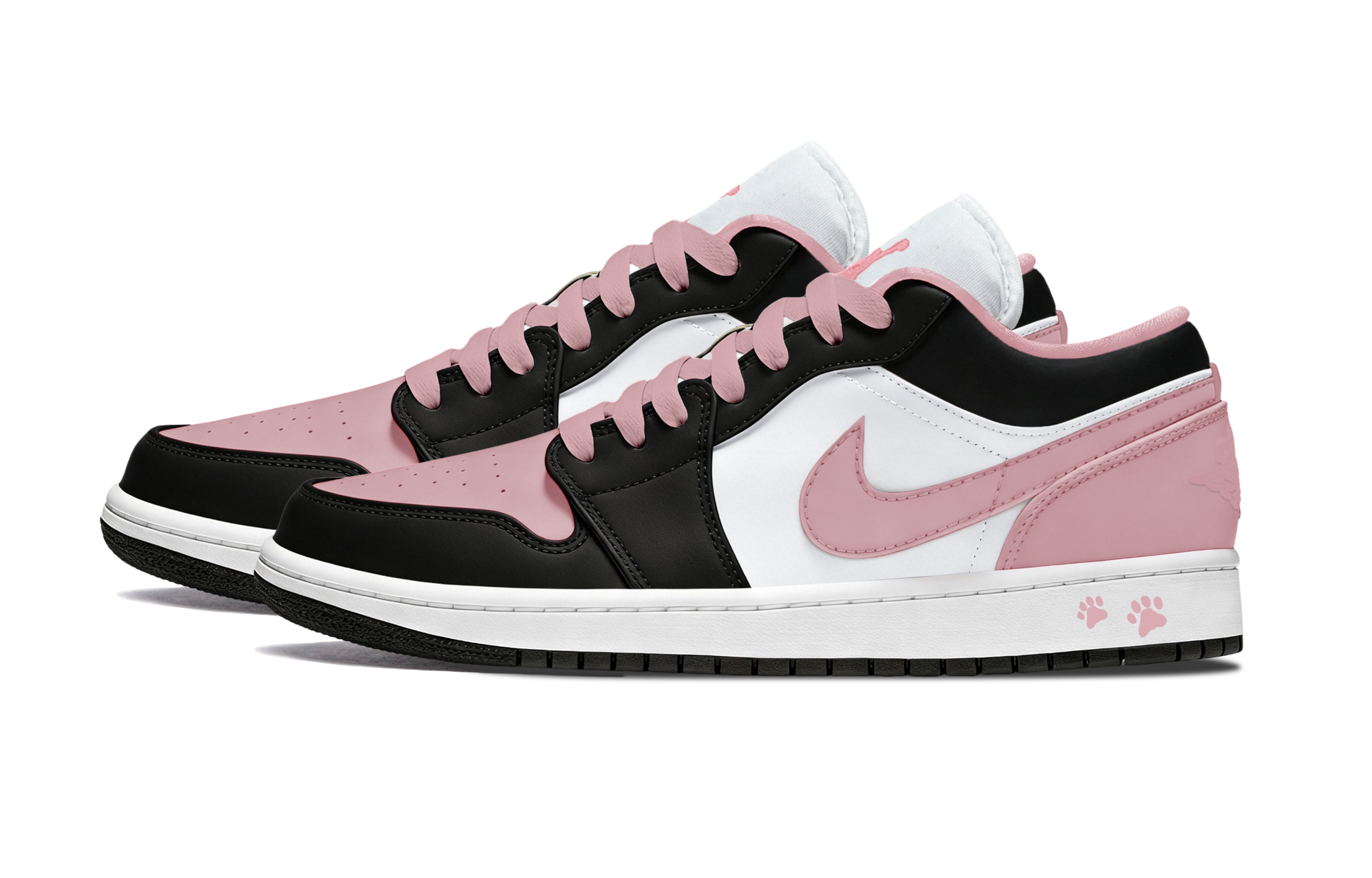 Jordan Air 1 Coconut Jelly Leather низкие детские баскетбольные кроссовки Black Pink Unisex — фото 4