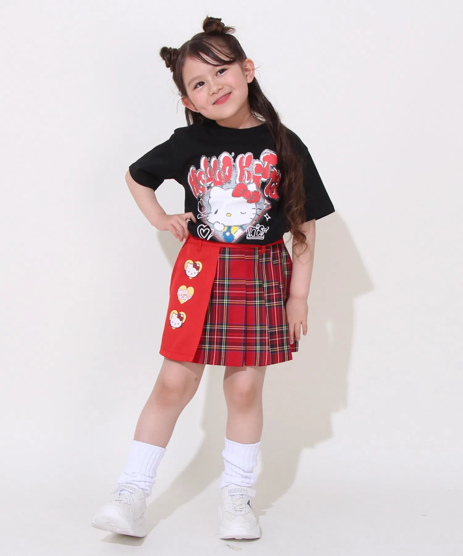 Детская хлопковая футболка Sanrio с ламе фиолетовая — фото 4