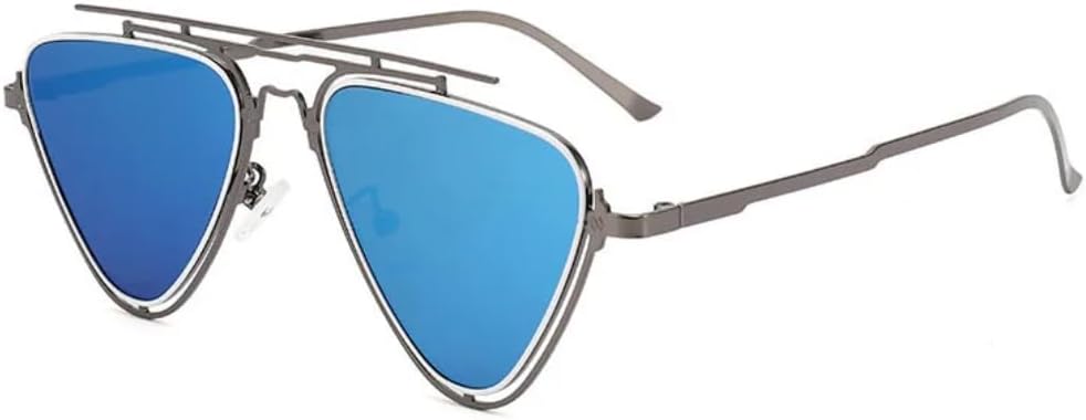 

Роскошные ретро-солнцезащитные очки с градиентным переходом в тонкой оправе для женщин, модные, для отдыха и активного отдыха, мужские солнцезащитные очки с защитой от УФ-излучения UV400 TKKTLLT, Black Blue