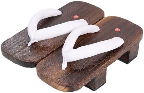 

Японские деревянные кломпы, традиционные тапочки, шлепанцы для сценических выступлений, японские деревянные туфли с двумя зубцами, противоскользящие и износостойкие сандалии на высоком каблуке (Размер: EU 44, Цвет: Черный C) Bydzkj