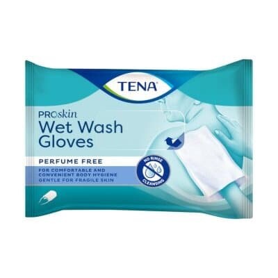 

Смоченные перчатки для мытья тела TENA Wet Wash Gloves