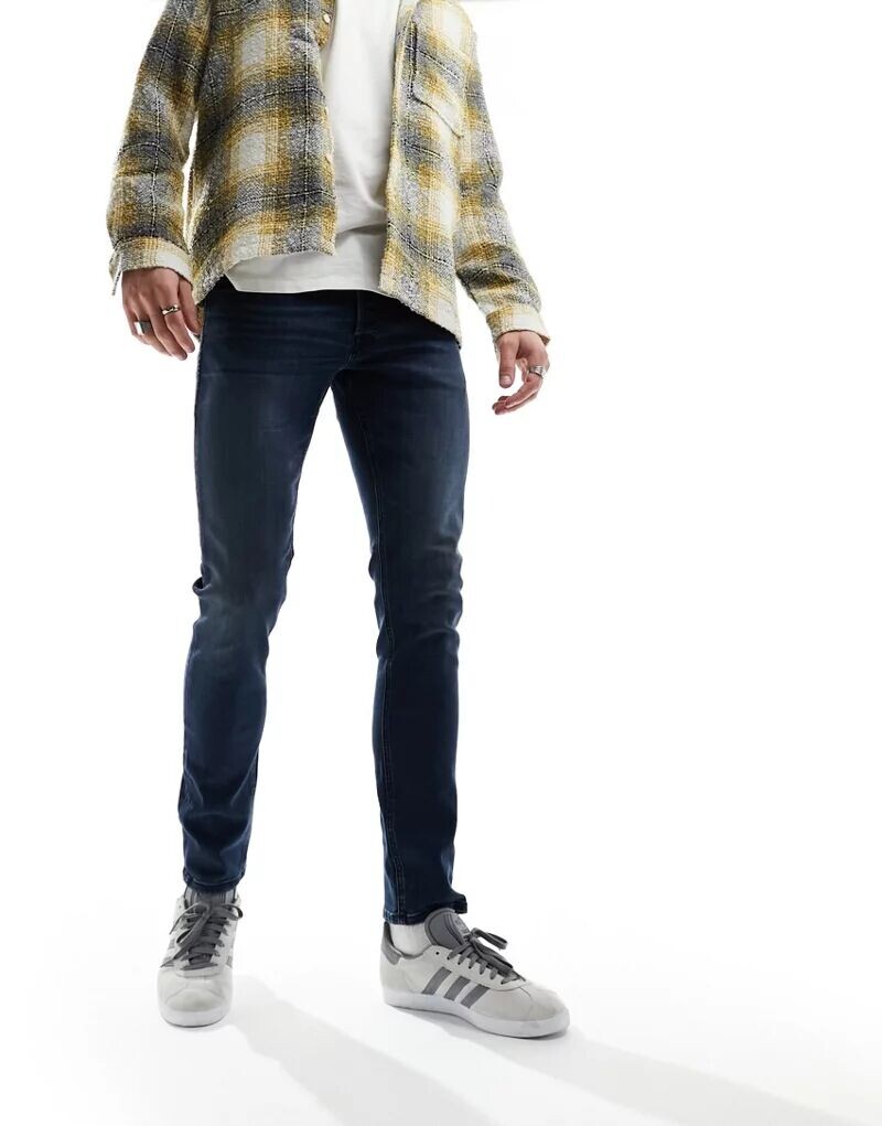 

Темно-синие джинсы узкого кроя Jack & Jones Glenn