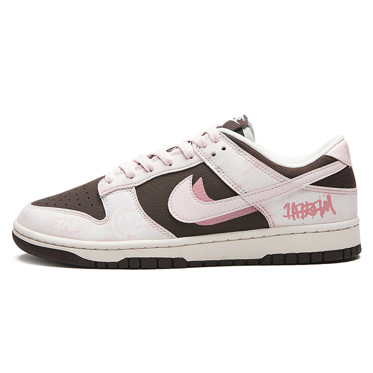 

Кроссовки Nike Dunk Skateboard Unisex Low-Top, белый/коричневый/розовый