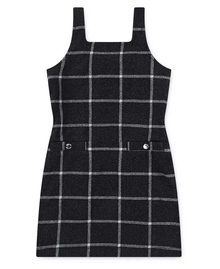 

Детское платье-сарафан в клетку Abercrombie Kids, черный