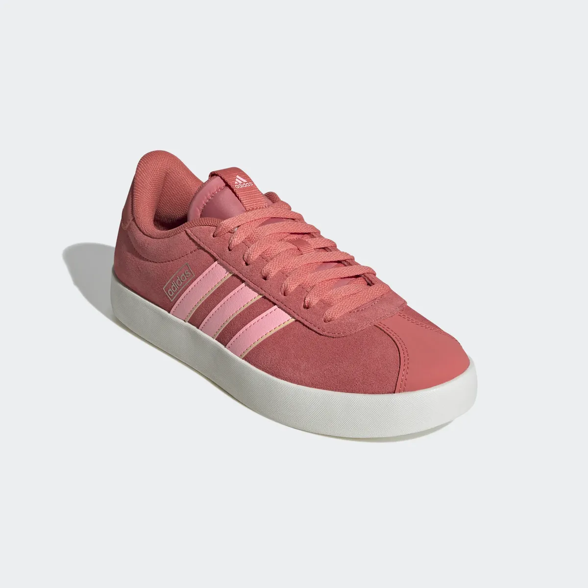 Кроссовки Adidas Sportswear "VL COURT 3.0", вдохновленные дизайном Adidas Samba, цвет Preloved Scarlet / Pink Spark / Almost Yellow