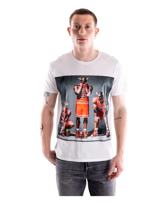 

Футболка с круглым вырезом и короткими рукавами Bastille, белый